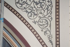 Stenciled pattern along a pointed arch, ca. October 2007-November 2009