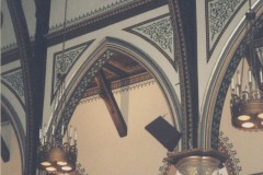 Newley stenciled walls, pillars, and archways, ca. October 2007-November 2009