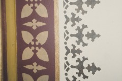 Close up of fully completed stenciling, ca. 2007-2009