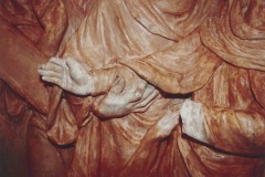 Damaged station of the cross missing a hand, April 2009