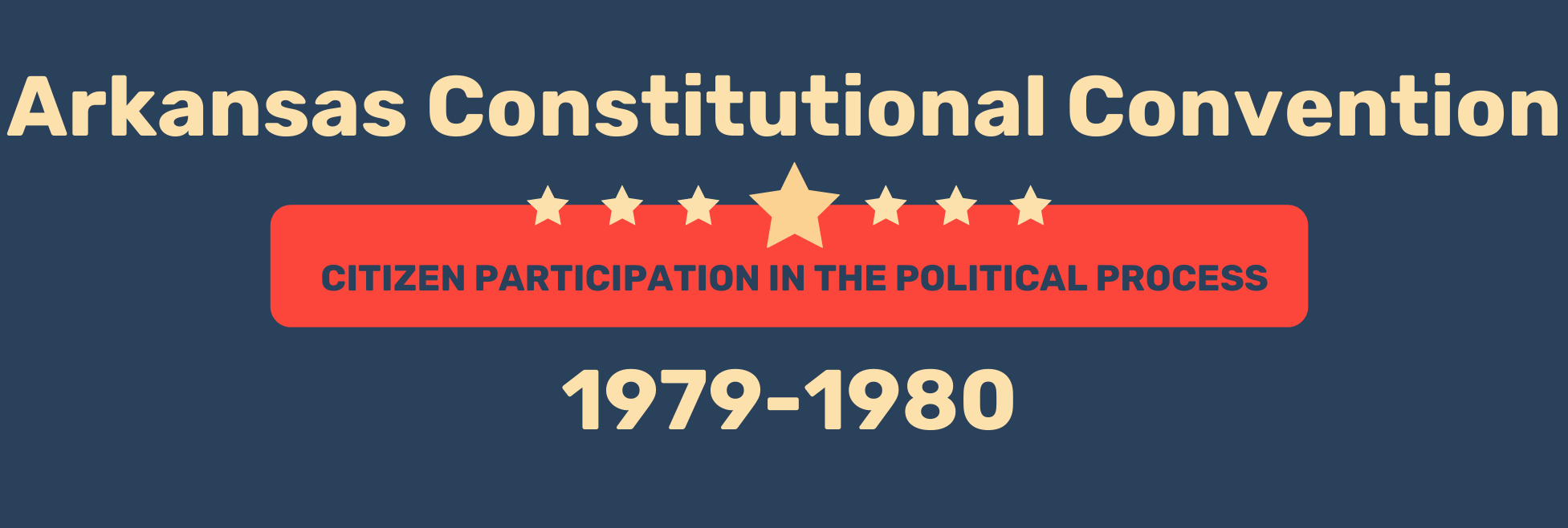 Arkansas Constitutional Convention 1979-1980: Citizen Participation in the Political Process