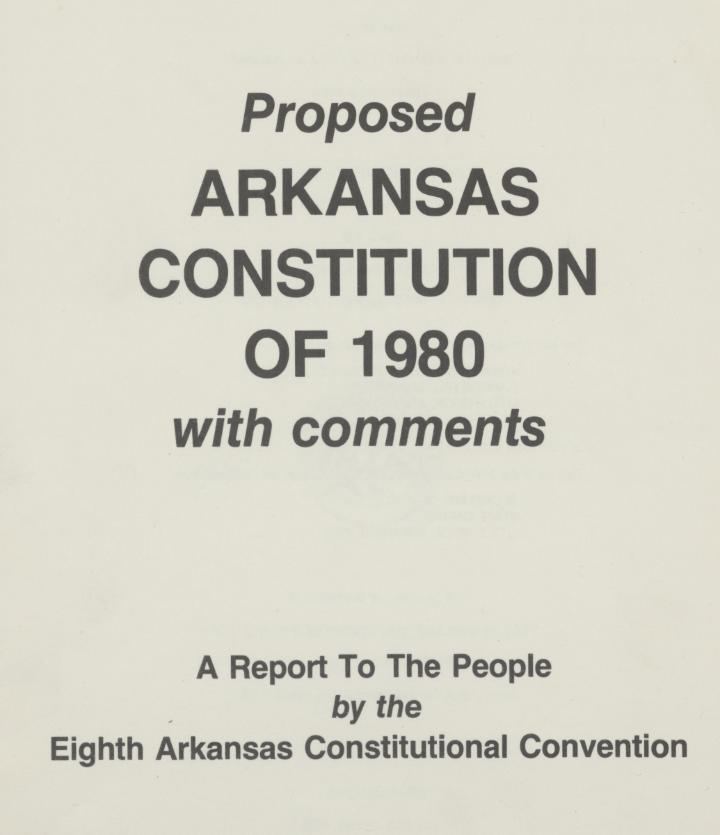 Results – Arkansas Constitutional Convention