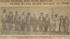 "Elaine Rioters, Who Were Brought to Pen to Pay Death Penalty in Chair," Arkansas Democrat, November 22, 1919 "Elaine Rioters, Who Were Brought to Pen to Pay Death Penalty in Chair," Arkansas Democrat, November 22, 1919