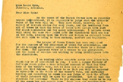 Florence Brown Cotnam correspondence with League of Women Voters; Letter from the Chairman to Louis Wynn, page 1