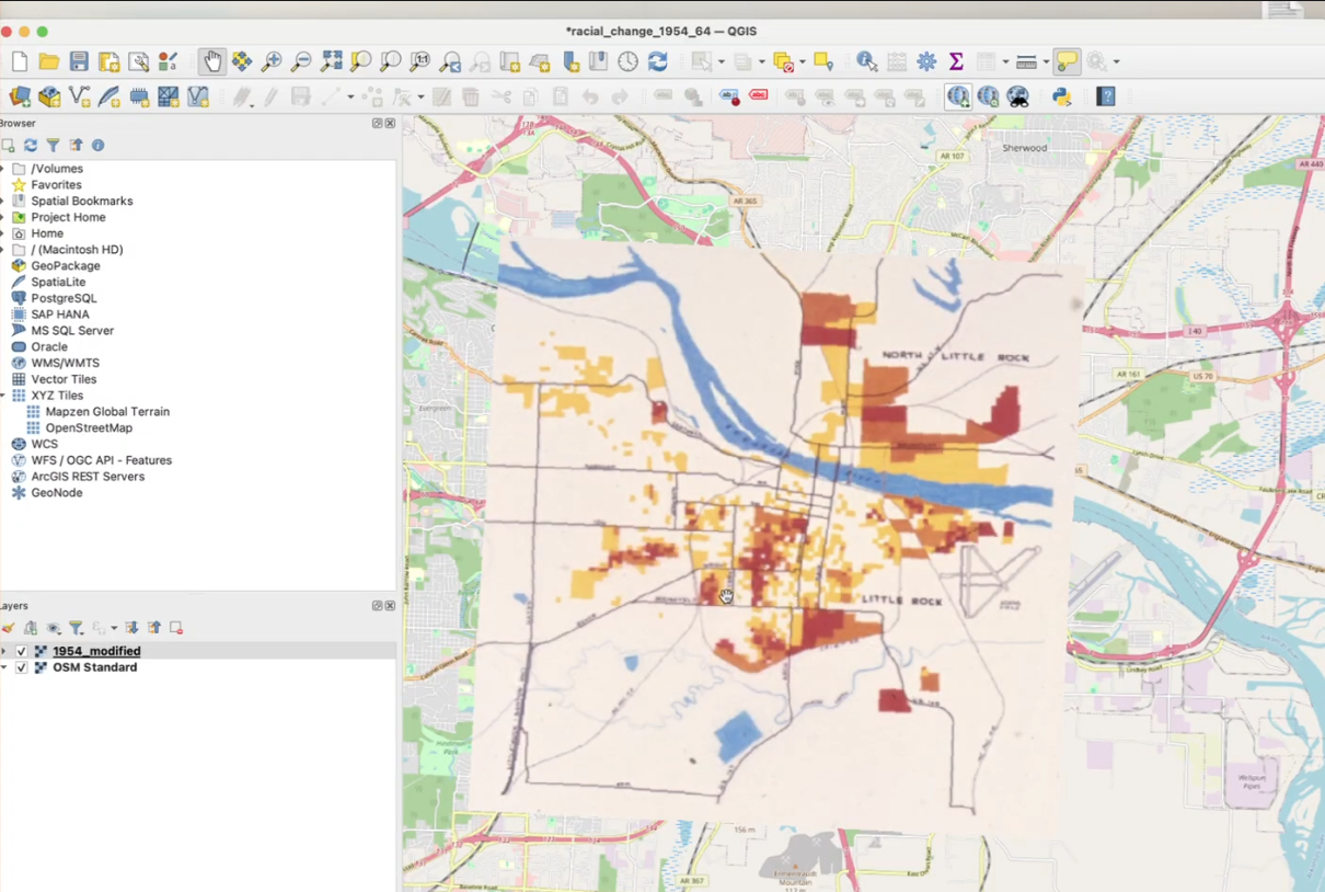 Screenshot from the Georeferencing video.