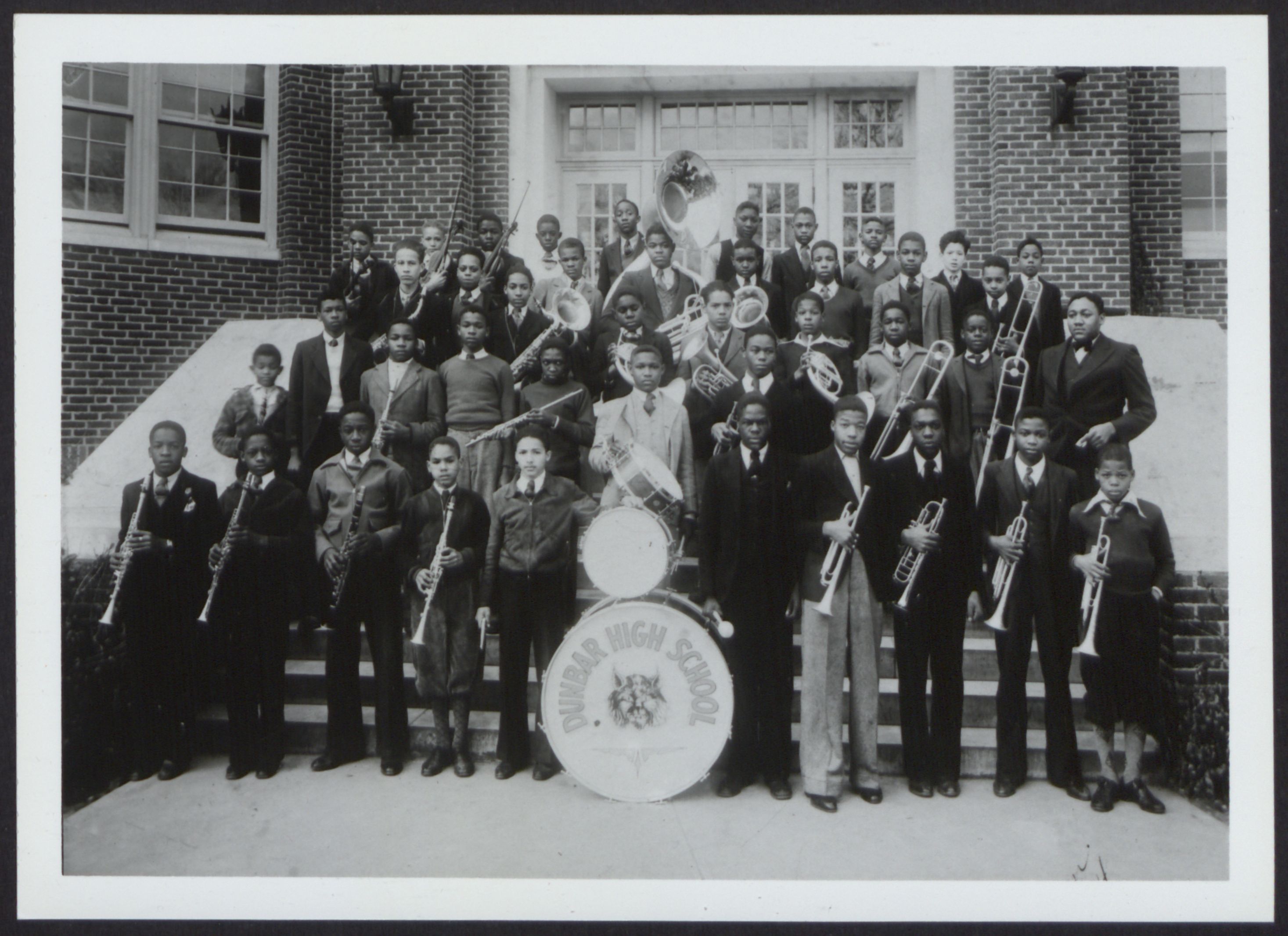 Dunbar High School's first marching band, 1934 Dunbar High School's first marching band, 1934