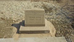 Restored headstone for Harada Tom Yuji, 1867-1943