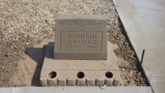 Restored headstone for Kunishi Saijiro, 1867-1943