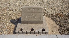 Restored headstone for Goto Tozaimon, 1860-1943