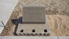 Restored headstone for Fukushima Genkichi, 1874-1944