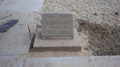 Restored headstone for Kabasha Naozo, 1870-1942
