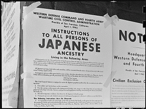 Printed instructions for those of Japanese Ancestry
