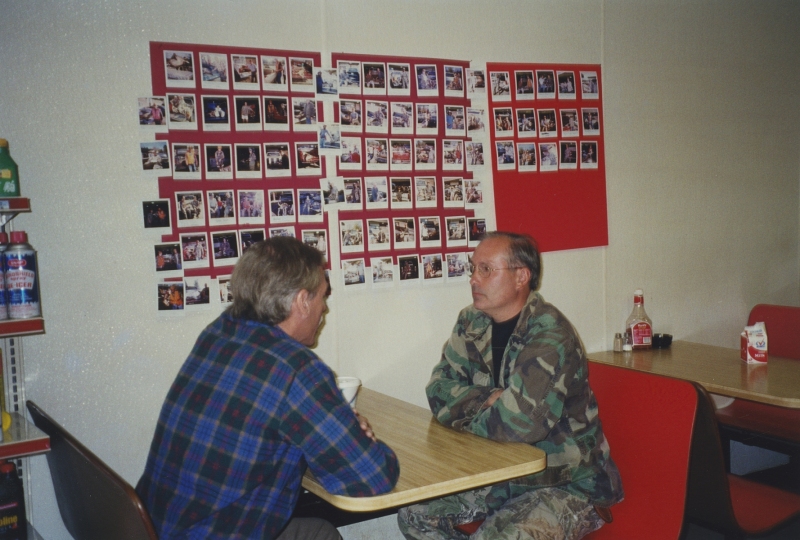 Snyder holding community office hours in Plumerville, 13 March 2000