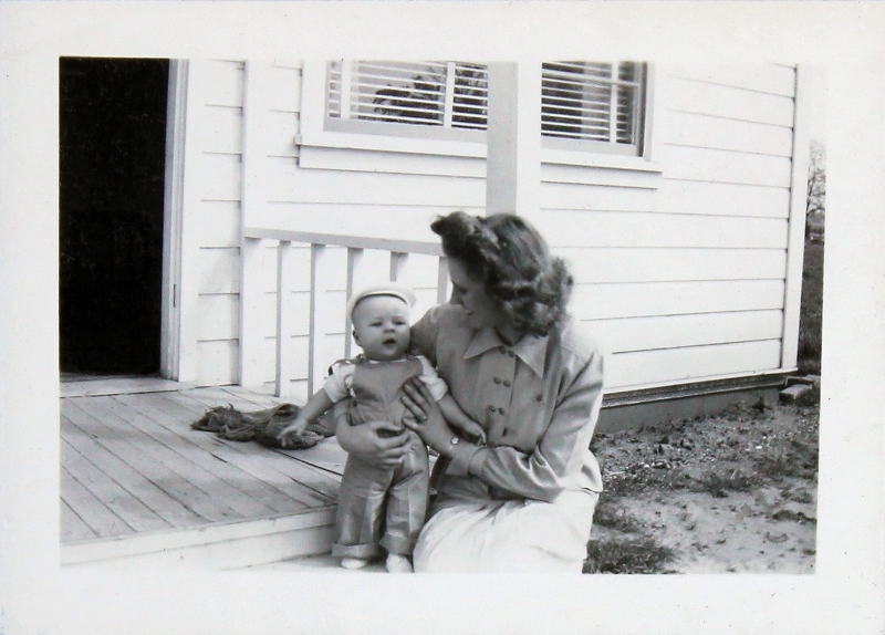 Vic Snyder with his aunt, undated