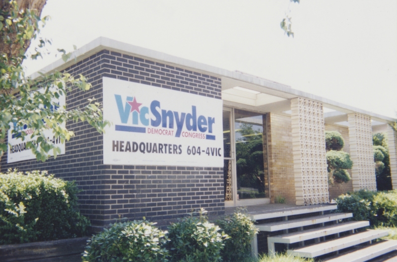 Snyder's congressional campaign headquarters, circa 2000