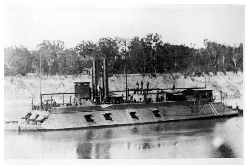 USS Mound City - 1862-1865 - Civil War: Gunboats and Steamboats Photograph Collection, ca. 1861-1865, UALR.PH.0080 - UA Little Rock Center for Arkansas History and Culture