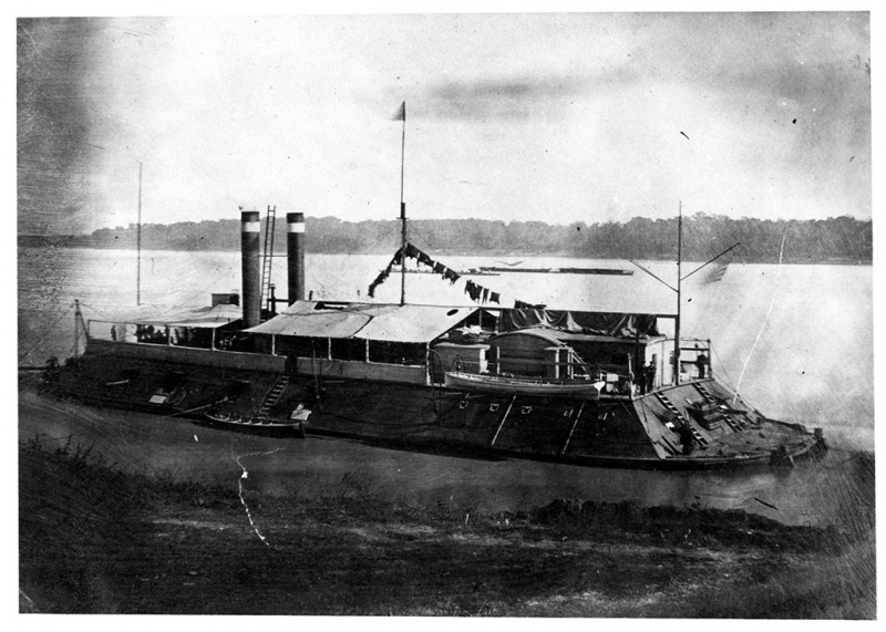 USS Cincinnati - 1862-1866 - Civil War: Gunboats and Steamboats Photograph Collection, ca. 1861-1865, UALR.PH.0080 - UA Little Rock Center for Arkansas History and Culture