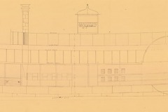 Cut-away view of steamboat Kate Adams - undated - Architectural Drawings, ArD 313 - UA Little Rock Center for Arkansas History and Culture