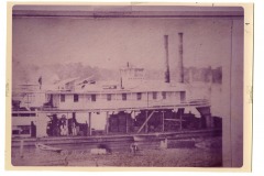 Cargo loaded on the steamboat F. W. Brooks - 1864 - Huddleston Steamboat Photograph Collection, ca. 1827-1976, UALR.PH.0070 - UA Little Rock Center for Arkansas History and Culture