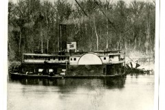 Steamboat Queen City tinclad near DeValls Bluff - undated - Civil War: Gunboats and Steamboats Photograph Collection, ca. 1861-1865, UALR.PH.0080 - UA Little Rock Center for Arkansas History and Culture