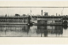 Steamboat and barge - undated - J.N. Heiskell Oversized Photograph Collection, 1861-1986, UALR.PH.0101 - UA Little Rock Center for Arkansas History and Culture