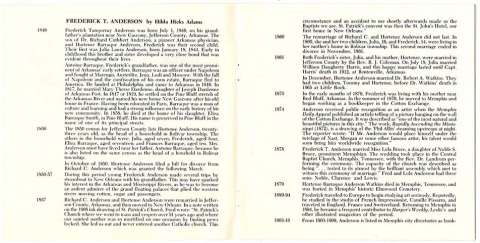 Page 3 and 4 - Frederick T. Anderson Exhibition Catalog - 1983 - Courtesy of The Arts and Science Center for Southeast Arkansas