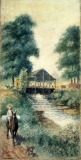 Grandfather's Mill - 1911 - watercolor on paper - 17.5 x 36.2 cm - Courtesy of The Arts and Science Center for Southeast Arkansas