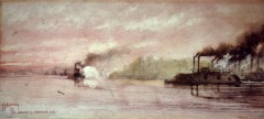 Memphis, June 6, 1862 - 1911 - watercolor on paper - 30 x 66 cm - Courtesy of The Arts and Science Center for Southeast Arkansas