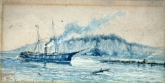 Chickasaw Bluff - 1911 - watercolor on paper - 13 x 25.2 cm - Courtesy of The Arts and Science Center for Southeast Arkansas