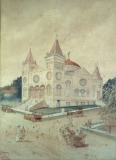Lakeside Methodist Church - 1911 - watercolor on paper - 74.5 x 47. 5 cm - Courtesy of The Arts and Science Center for Southeast Arkansas
