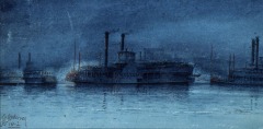 The 'Sultana' - 1912 - watercolor on paper - 13.5 x 26.5 cm - Courtesy of The Arts and Science Center for Southeast Arkansas
