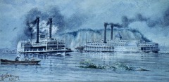 The 'Republic' - 1912 - watercolor on paper - 13.5 x 27 cm - Courtesy of The Arts and Science Center for Southeast Arkansas