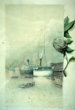 Arrival of the First Lady of the Land at New Orleans - 1919 - watercolor on paper - 28 x 16 cm - Courtesy of The Arts and Science Center for Southeast Arkansas