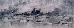 Memphis Harbor - 1907 - halftone reproduction - 20.3 x 50.35 cm - Courtesy of The Arts and Science Center for Southeast Arkansas