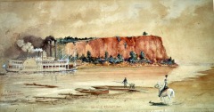Red Bluff 35 Years Ago - 1907 - watercolor on paper - 29 x 56.5 cm - Courtesy of The Arts and Science Center for Southeast Arkansas