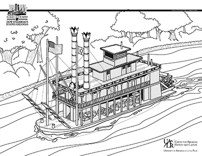 Steamboat coloring sheet