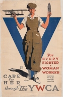 "For Every Fighter a Woman Worker" poster, 1918.
