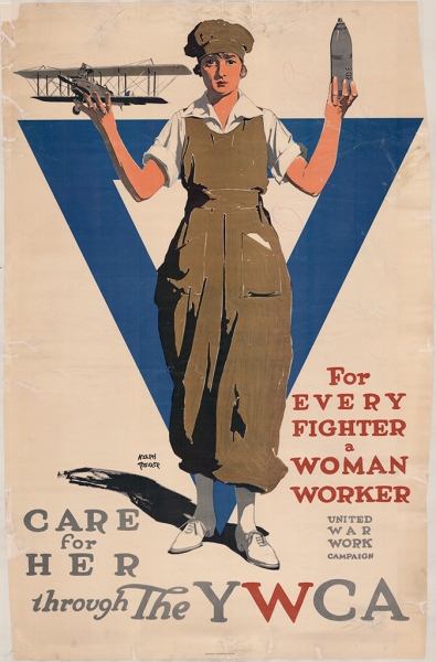 "For Every Fighter a Woman Worker" poster, 1918.