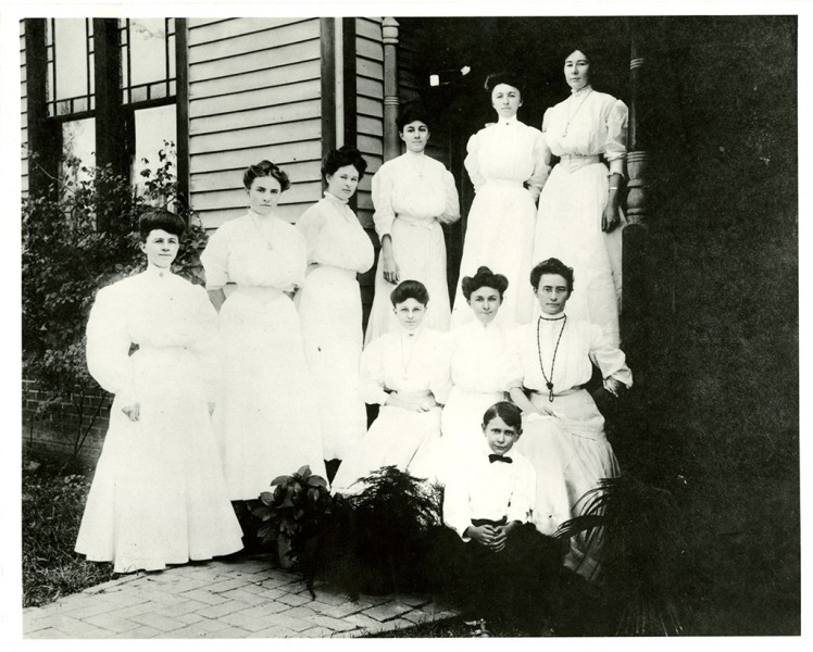 Nurses at St. Vincent's Infirmary in Little Rock, ca. 1890-1910.