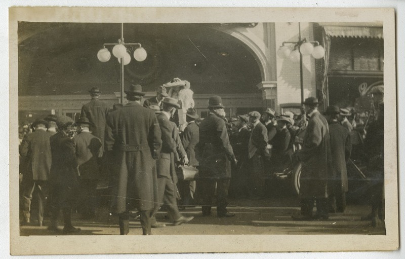 200 block of Main Street with women's suffrage protestors (View 3)