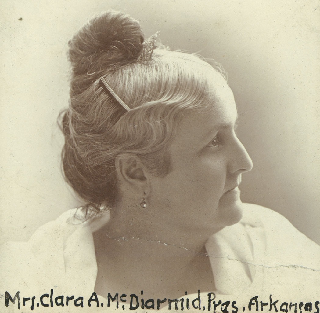 Clara A. McDiarmid, a leader in women suffrage in Little Rock, poses for a portrait.
