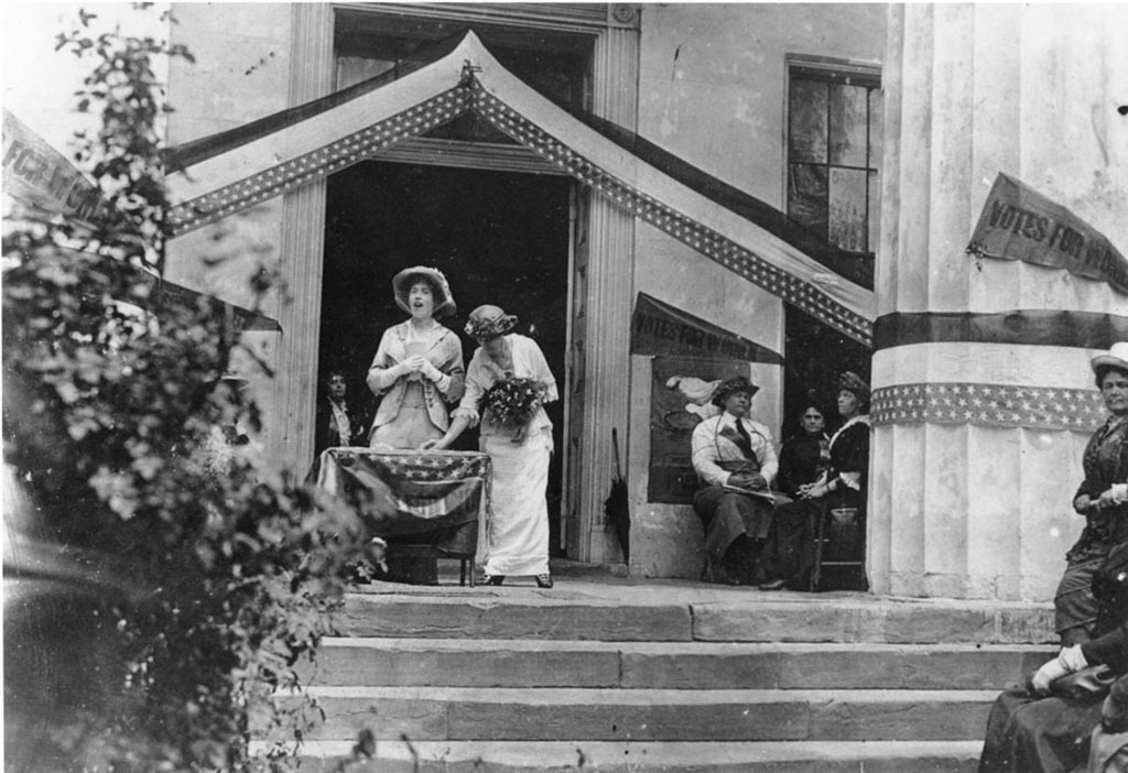 Old State House Suffrage rally view 2, ca. 1914.