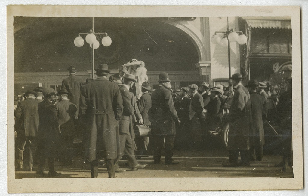 200 block of Main Street with women's suffrage protestors (View 3)