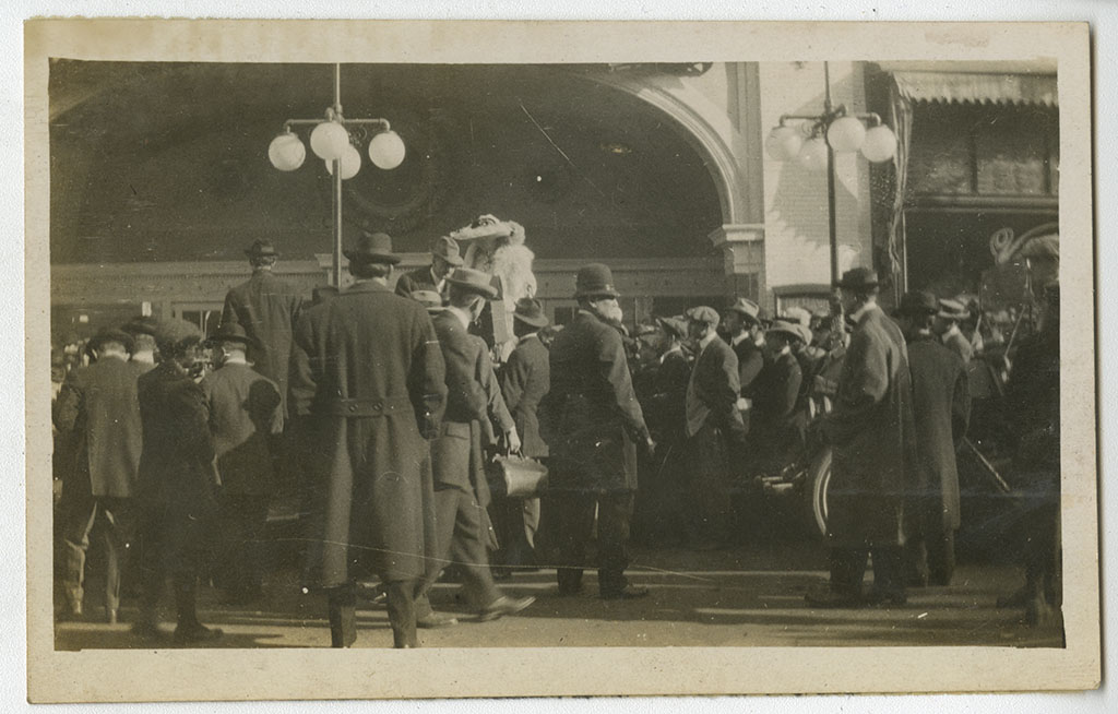 200 block of Main Street with women's suffrage protestors (View 3)