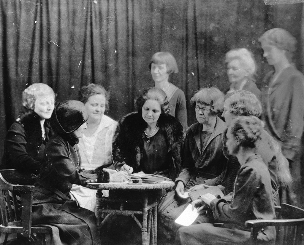 Members of "petticoat government" in Winslow, Arkansas