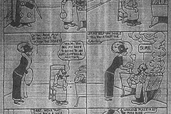 Image of Ysobel the Suffragette political cartoon entitled "She wins the husband of an "Anti" over the cause," by T.E. Powers, Arkansas Gazette, March 6, 1911. Copyright, 1911, by the New York Evening Journal Publishing Co.
