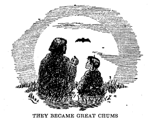 Illustration with caption "They became great chums."