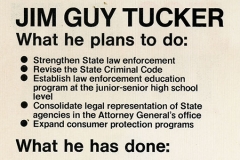 Political card for Jim Guy Tucker for Attorney General (front)