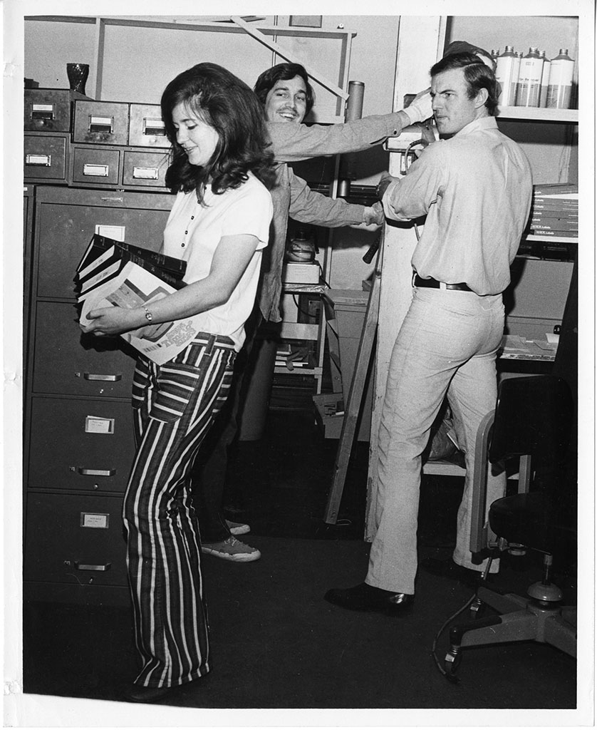 Jim Guy Tucker, possibly in campaign office with staff Jim Guy Tucker, possibly in campaign office with staff