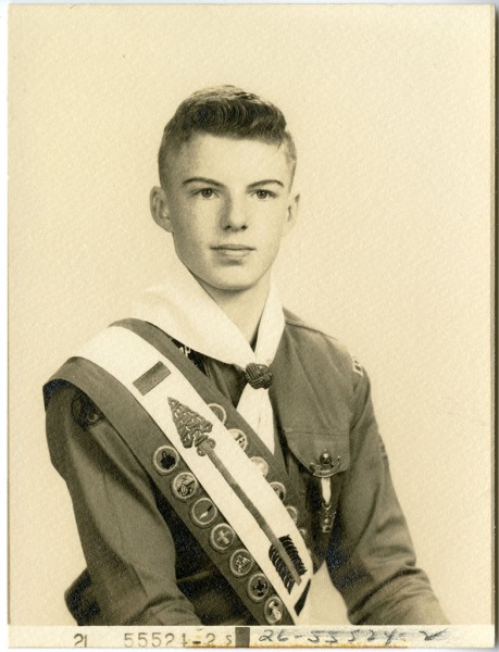 Jim Guy Tucker in Boy scout uniform